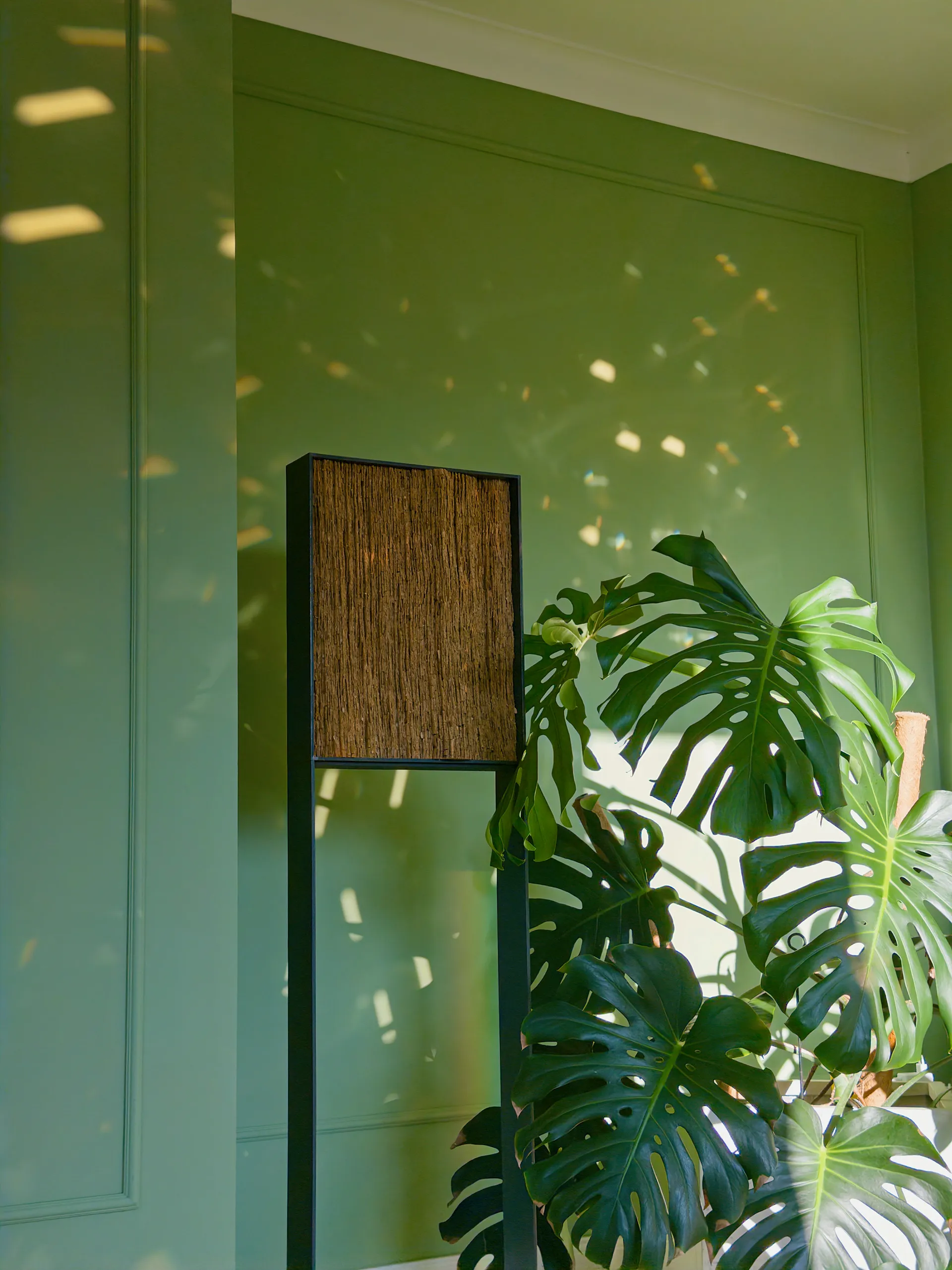 Studio display with artwork