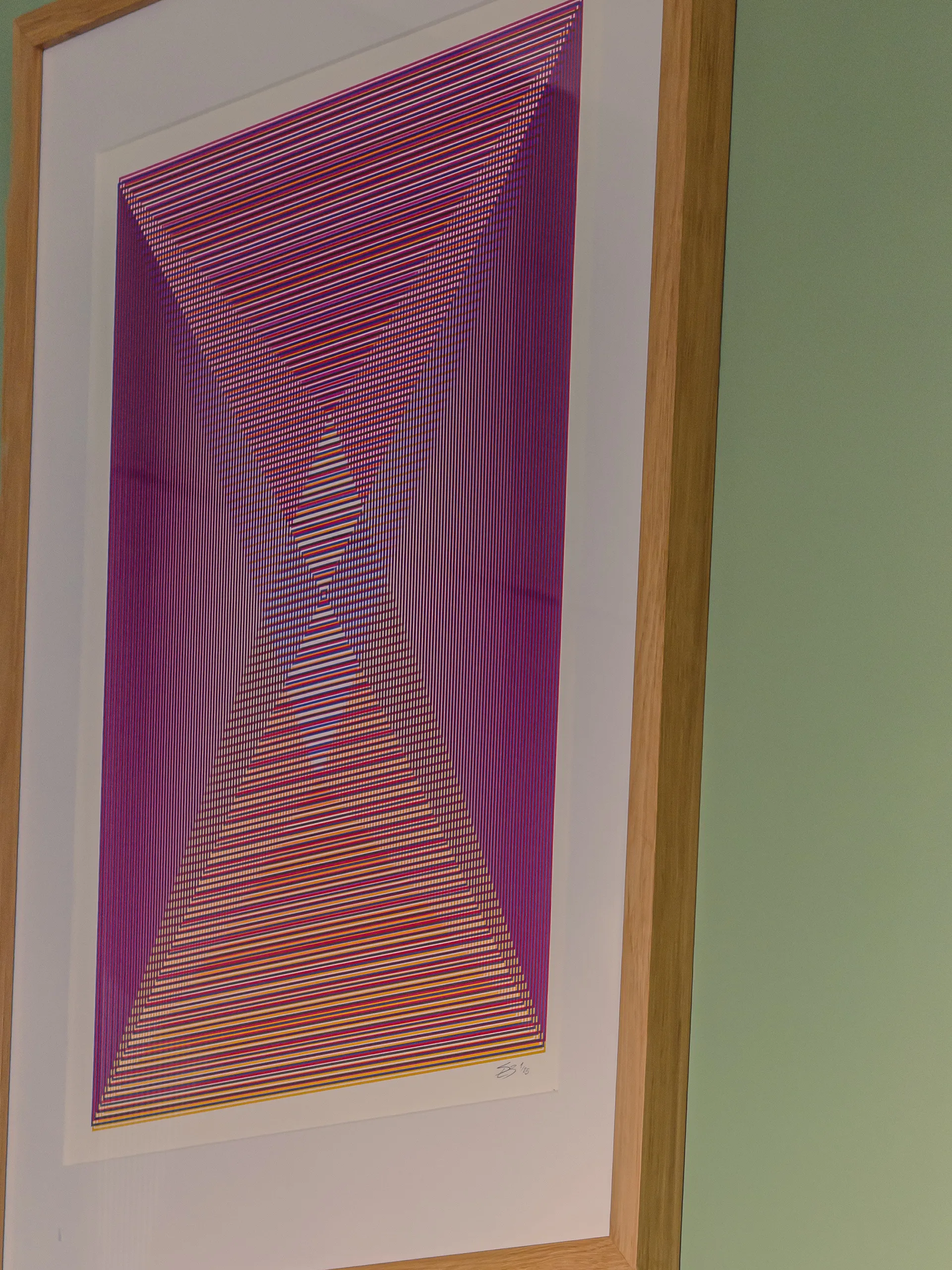 Geometric color grid artwork